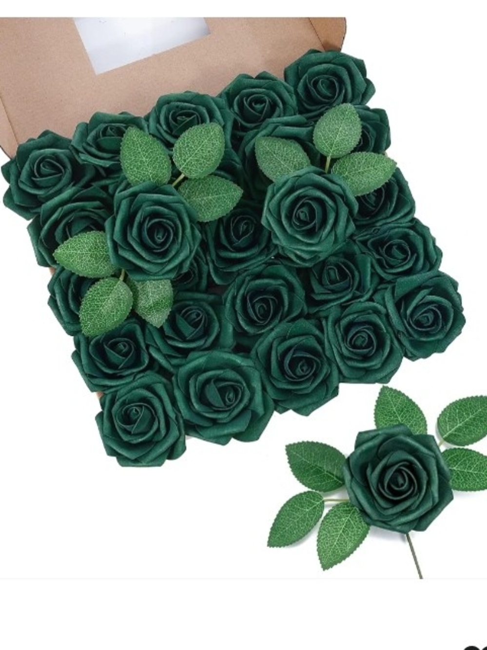 Green Rose Flower Brooch Pin - Elegant Floral Accessory